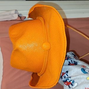 Old county road western starw hat orange New vintage